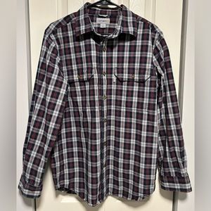 Carhartt Men’s Button Down Plaid Shirt Size Medium
